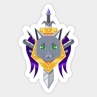 Robo-cat coat of arms. Sticker